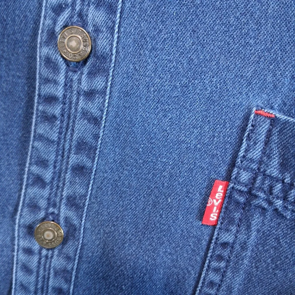 Levi's Denim Shirt Mens XL Blue Vintage 90s Button Down Long Sleeve 60560-1317